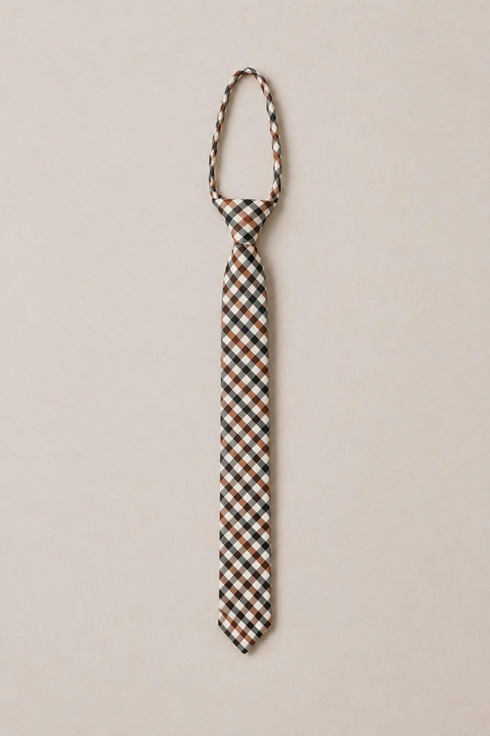 Ties in Chestnut Gingham