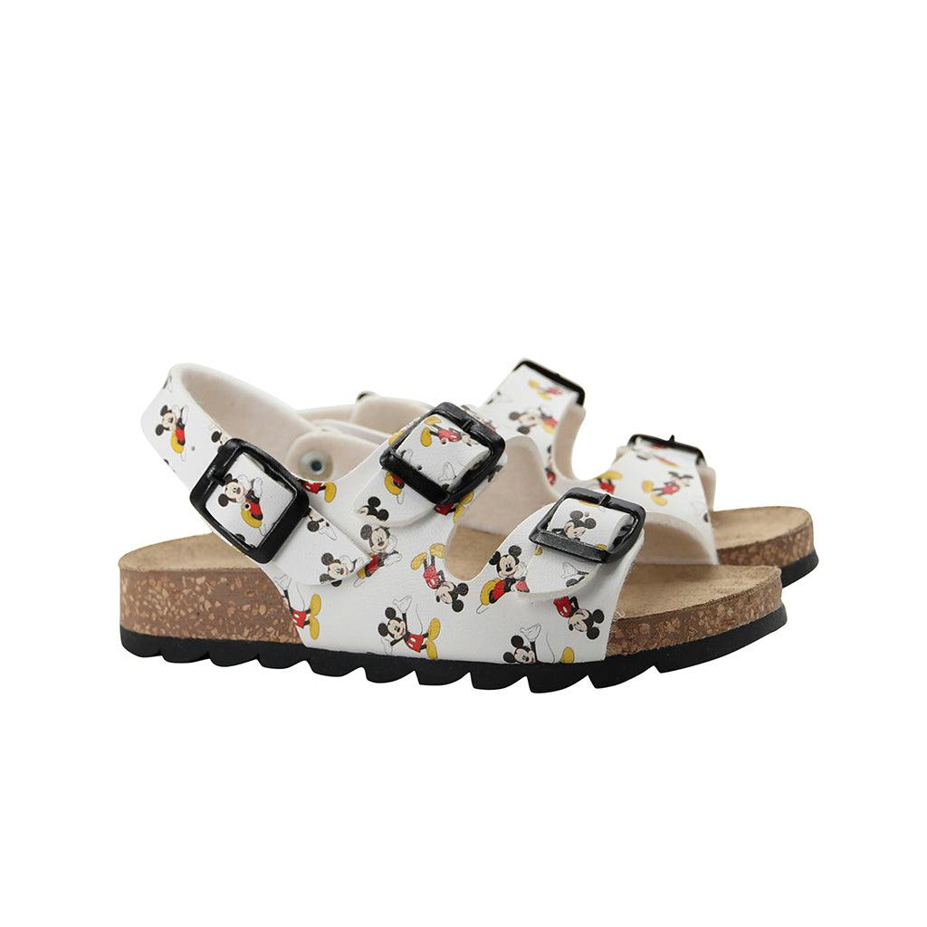 Mickey Mouse white double buckle sandal