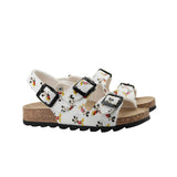 Mickey Mouse white double buckle sandal