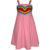 Sparkle Heart Applique Sleeveless Sundress
