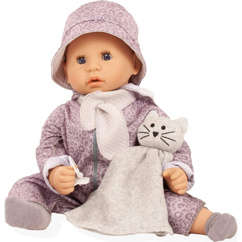 Gotz Cookie “Grey Cats” Baby Doll – 19" Soft‑Body Vinyl Baby with Sleeping Eyes