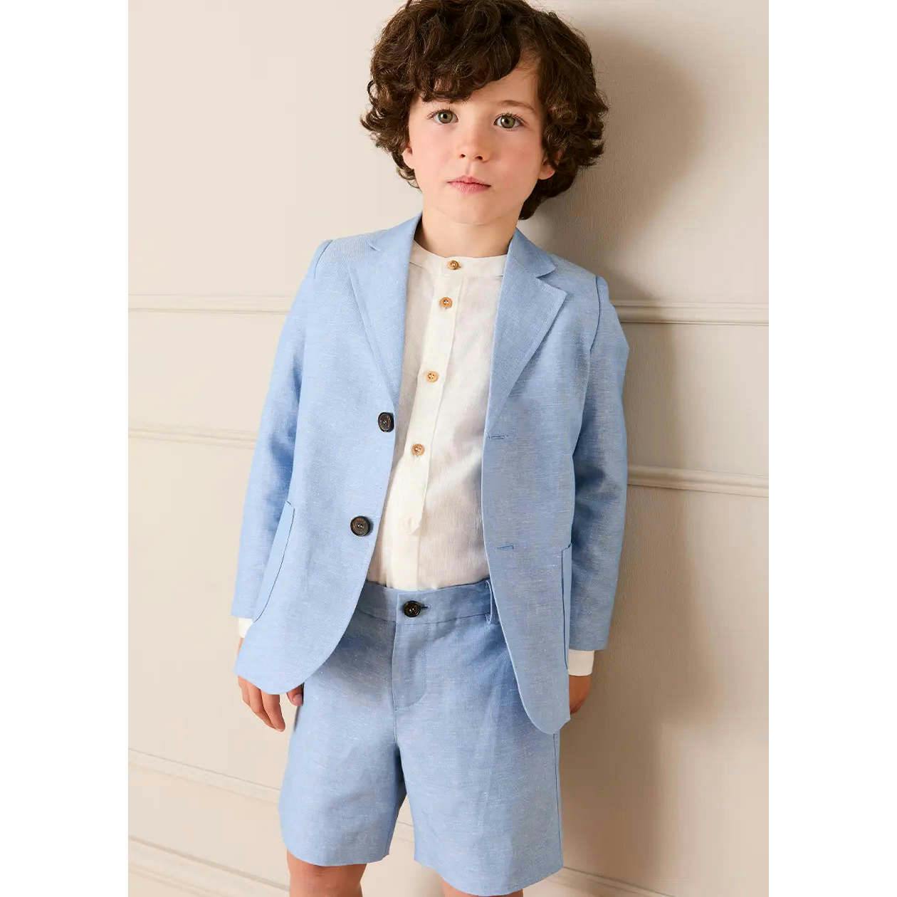 Plain Patch Pocket Blazer in Sky Blue (4- 10yrs)