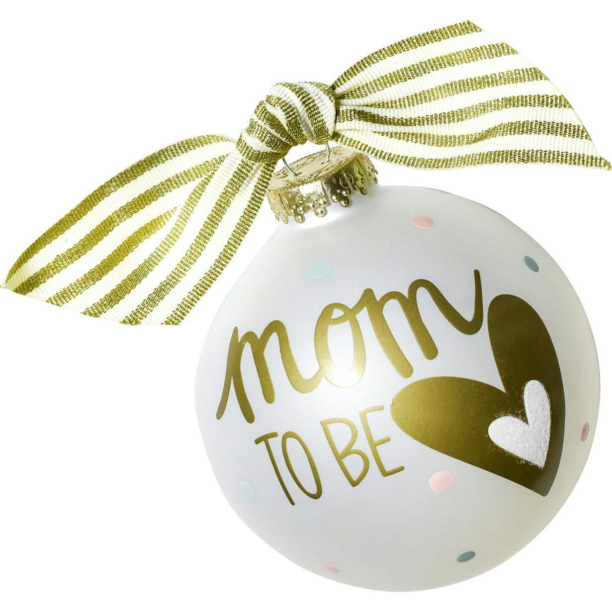Mom To Be Glass Ornament