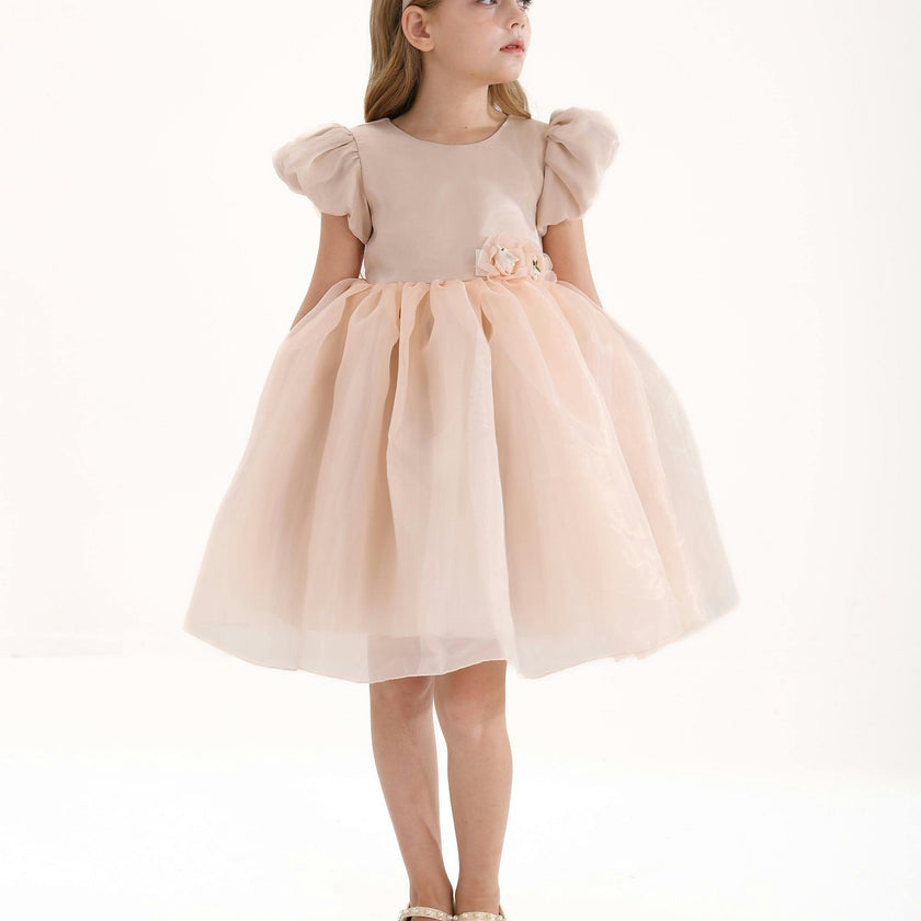Champagne D'Amico Floral Teacup Dress
