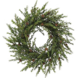 28" Artificial Pine Wreath with Pinecones