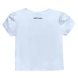 White Flowers Applique T-Shirt