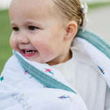 Cotton Muslin Baby Quilt - Powder Party