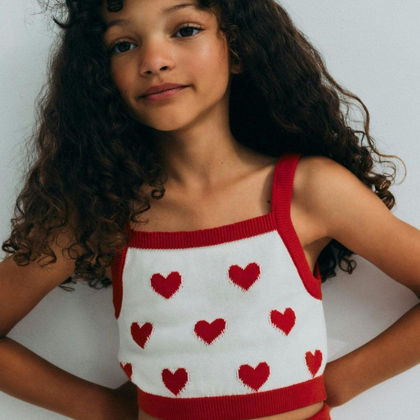 Maqui Top Hearts Jacquard