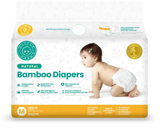 Bamboo Diapers (36 Count), Color-Clear