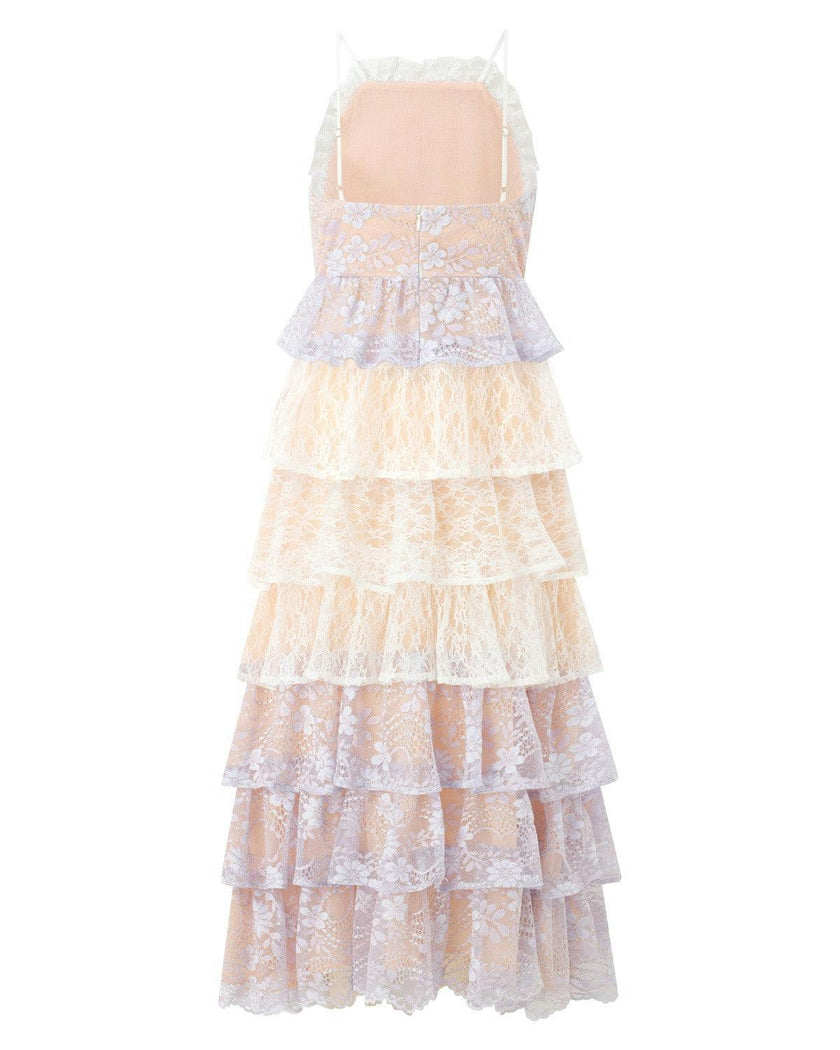 Tanya Lace Frill Maxi Dress