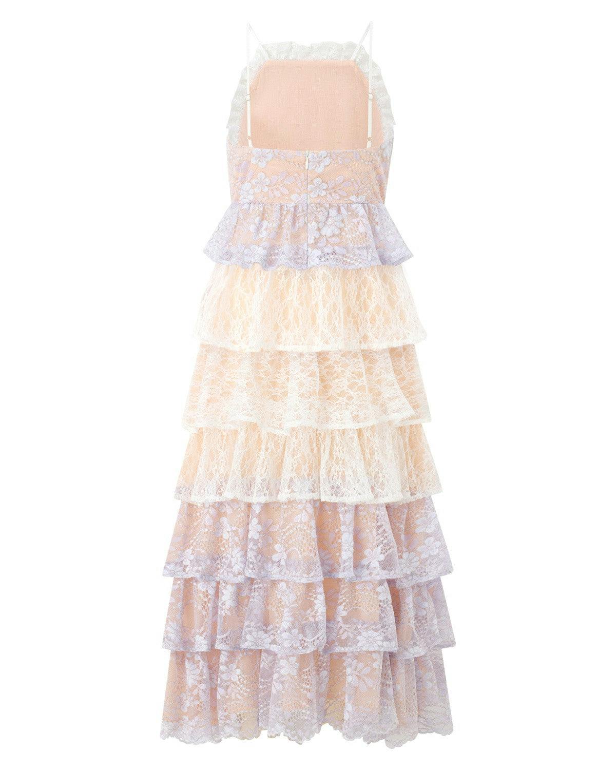 Tanya Lace Frill Maxi Dress