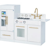 Little Chef Charlotte Modern Play Kitchen, White/Gold