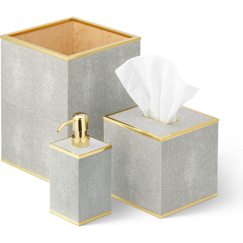 Classic Shagreen Waste Basket