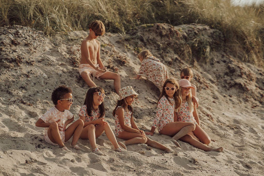 Vintage Girls 1 Piece Swimsuit | UPF + Recycled - In Bloom