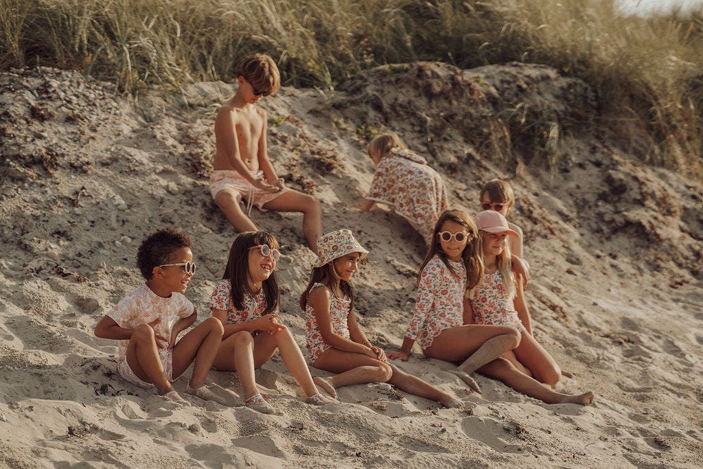 Vintage Girls 1 Piece Swimsuit | UPF + Recycled - In Bloom