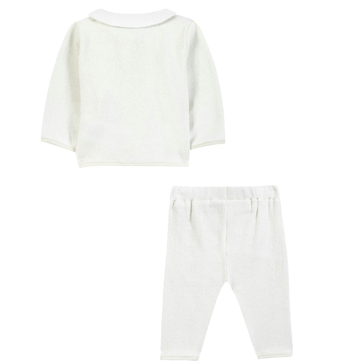 TARTINE ET CHOCOLAT Brushed Fleece Baby Set - Nacre