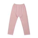 Pink Solid Wool-Blend Pajama Set