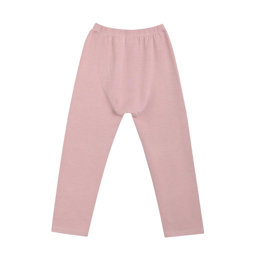 Pink Solid Wool-Blend Pajama Set