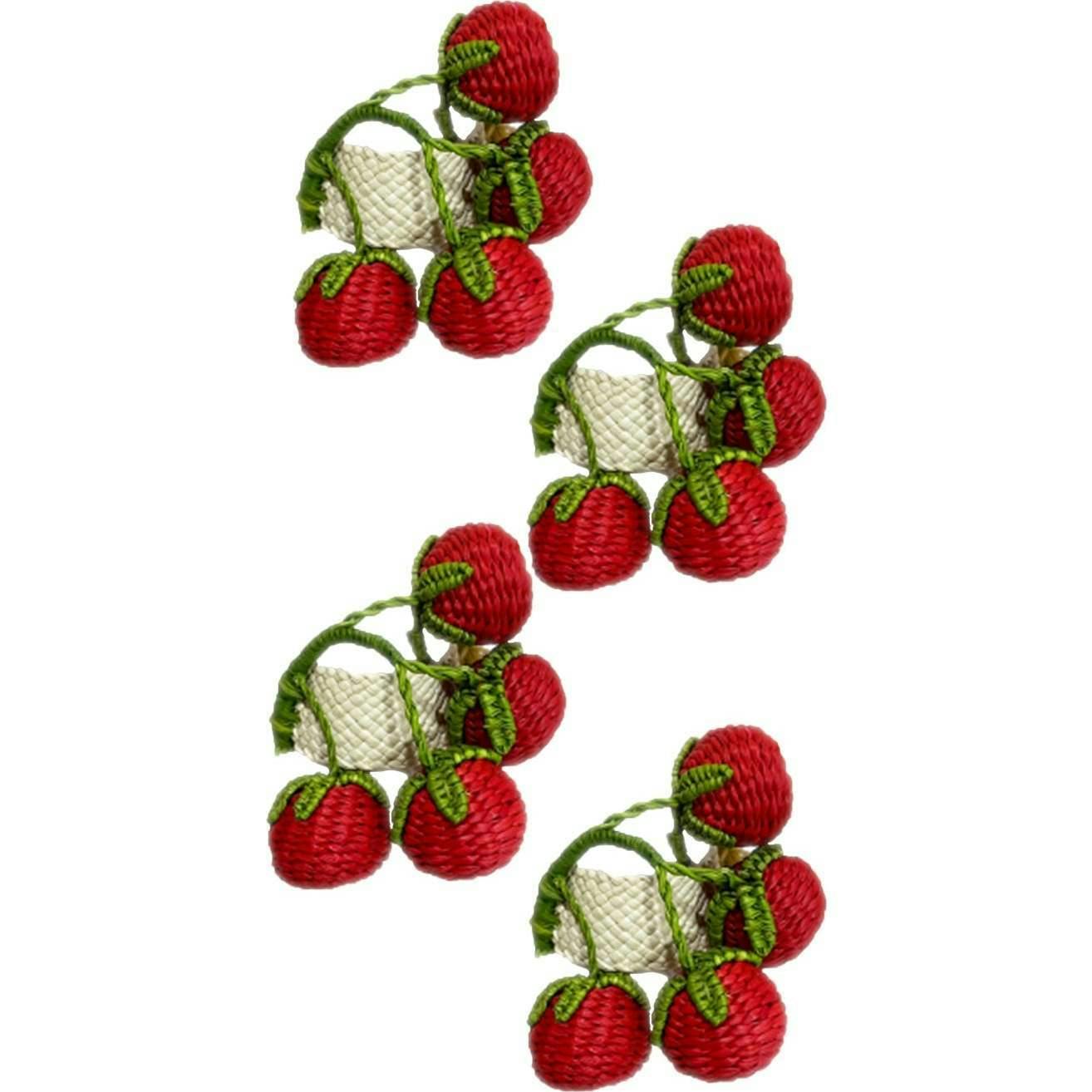 Set Of 4 Handwoven Pomodori Napkin Rings