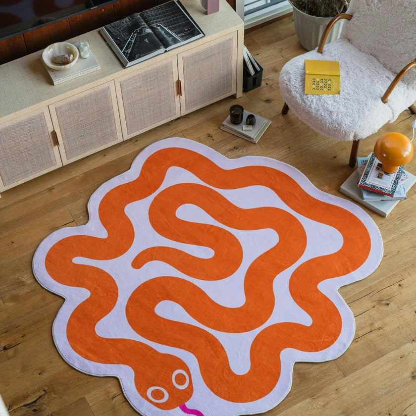 Spiral Snake Design Rug by Johann Banta