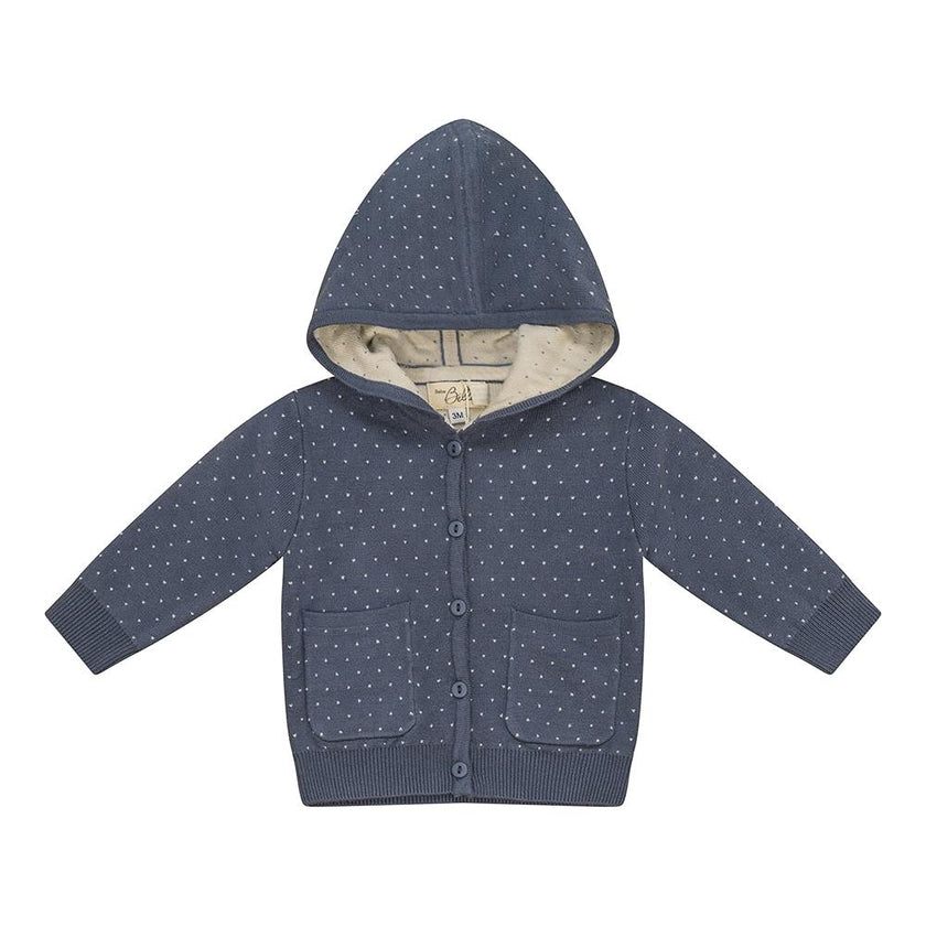Knitted Jacket Dark Blue Grey/Dark Almond