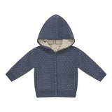 Knitted Jacket Dark Blue Grey/Dark Almond