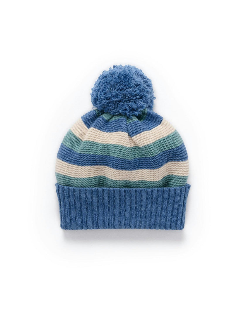 Striped Beanie Duck Egg Stripe