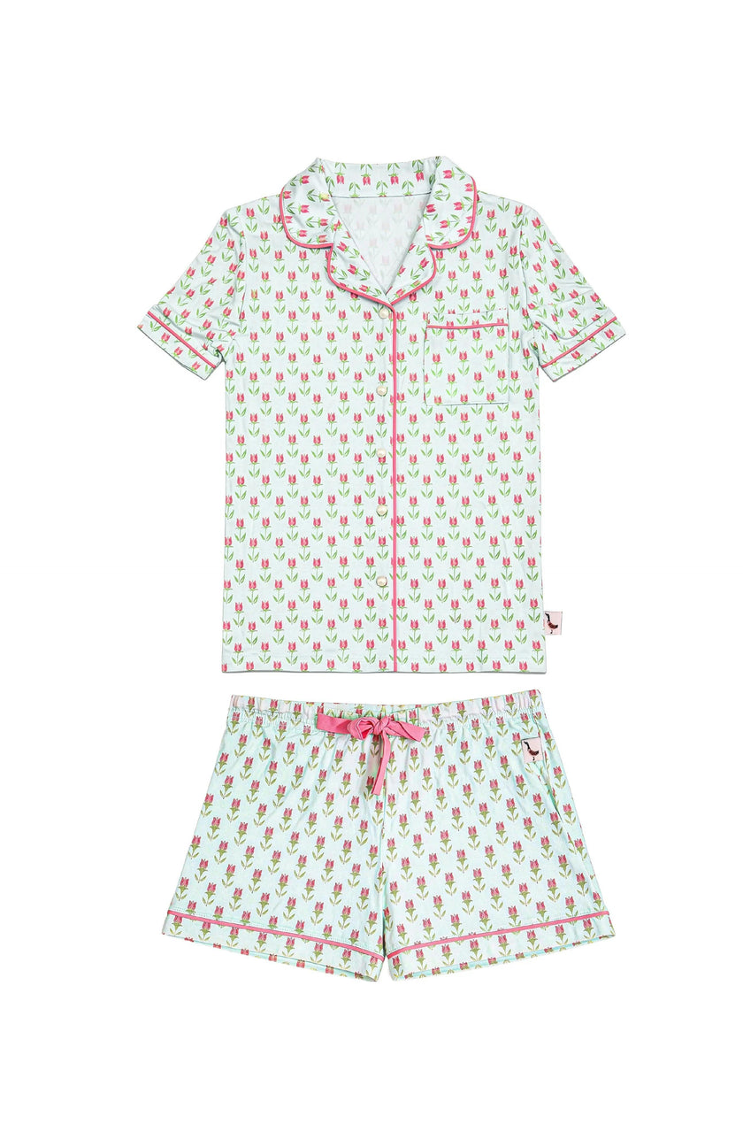 Tulip Print Jersey Short Sleeve PJ Set