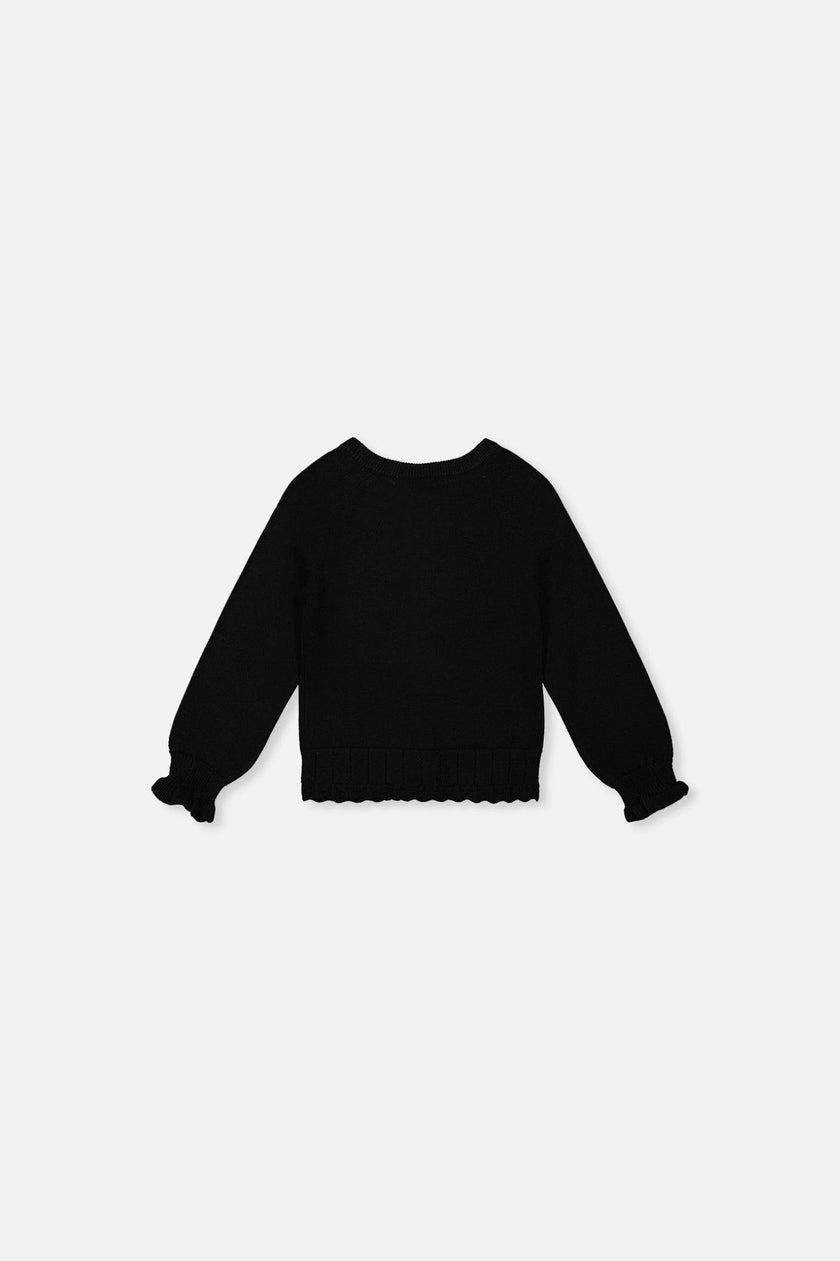 Baby Knit Cardigan Black