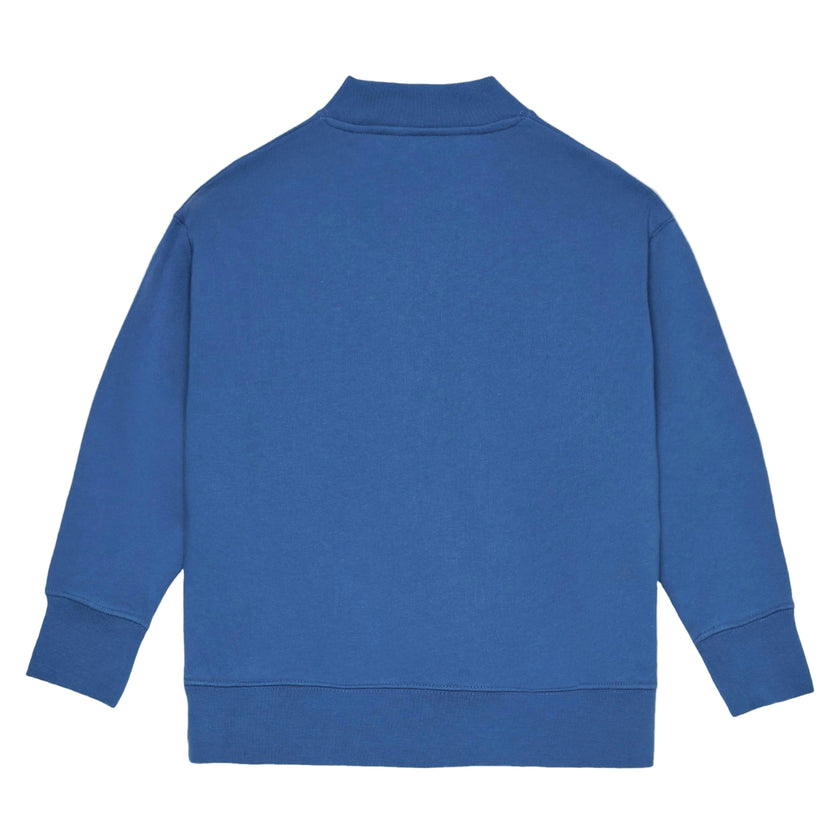 Blue Curved Logo Regular Sweatshirt
