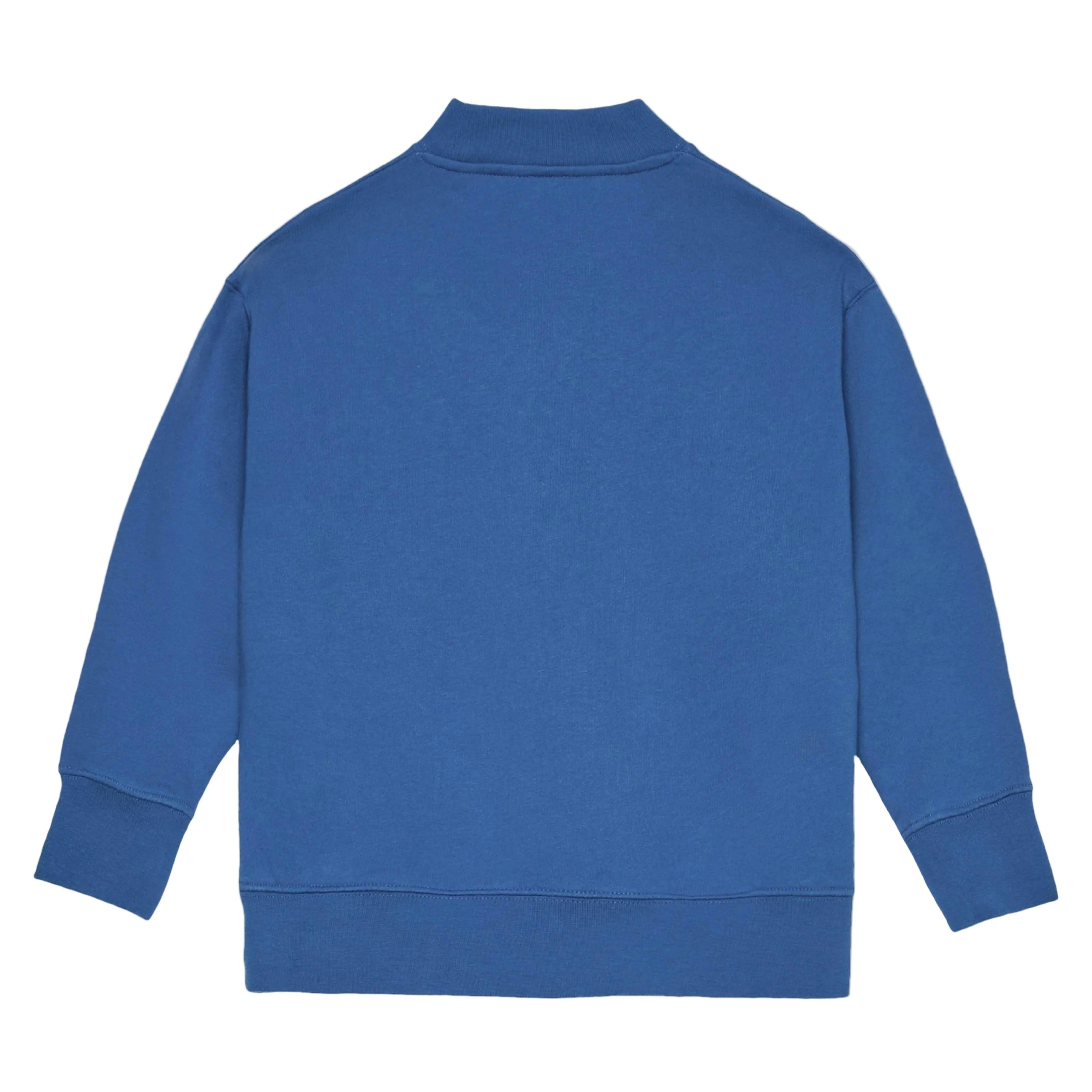 Blue Curved Logo Regular Sweatshirt