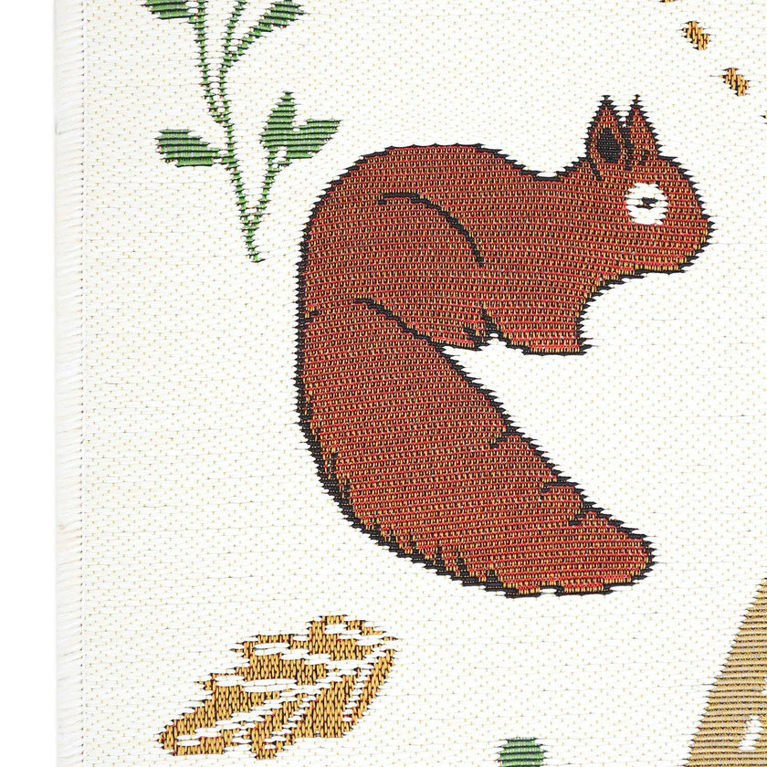 Flat Woven Graphic Print Rectangular Play Rug
