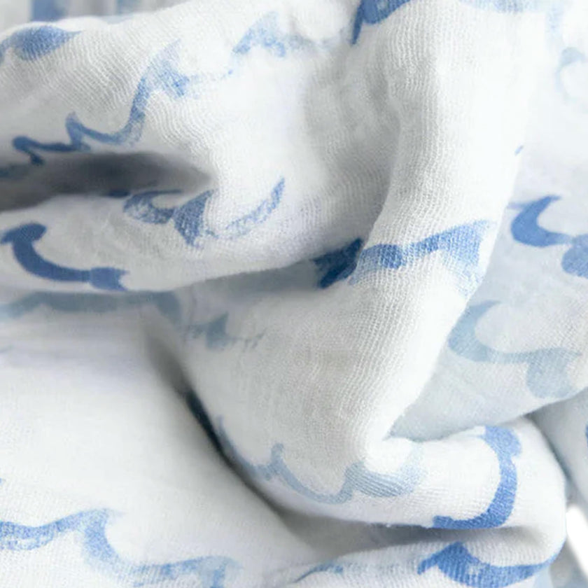 Cotton Muslin Swaddle Blanket - High Tide