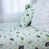 Minecraft: Sleep Repeat Bamboo Bed Sheet Set