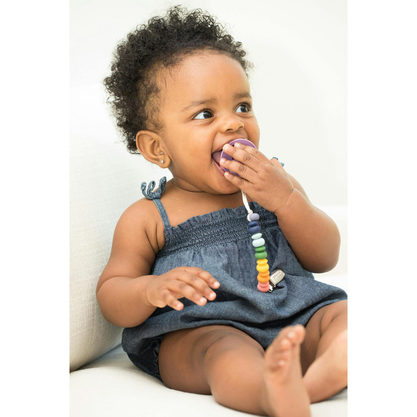 Rainbow Multi Pacifier Clip
