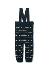 Knit Ribbed Striped Overalls
