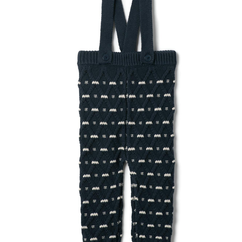 Stripe Knit Overall