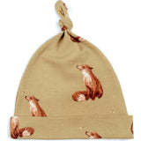 Gold Organic Cotton Knotted Beanie Hat