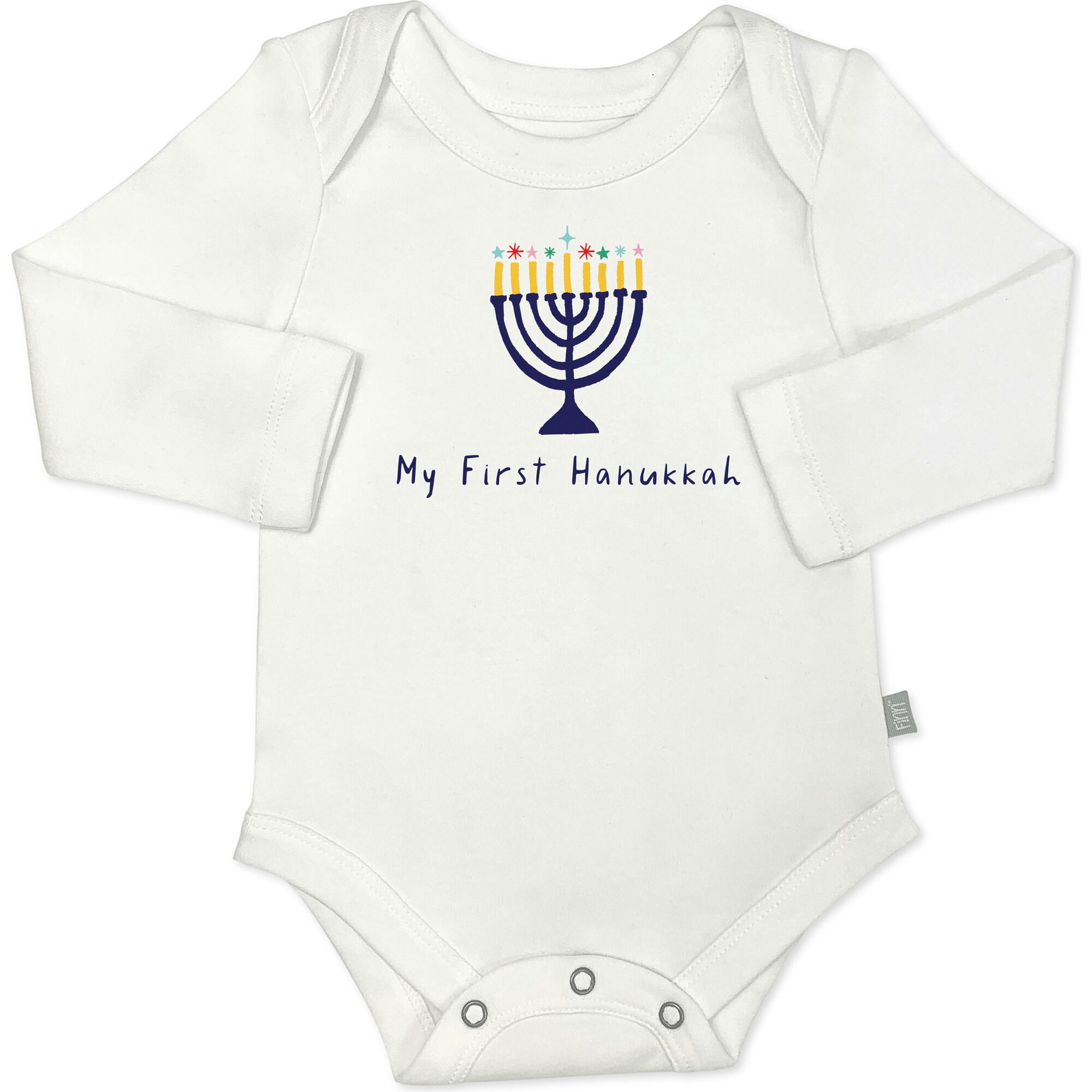 long sleeve graphic bodysuit | my first hanukkah