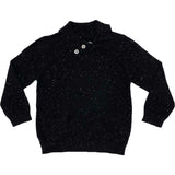 Flecked Diamonds High Neck Buttoned Sweater