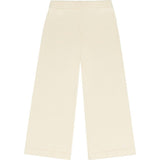 unisex cream wide leg knit pant