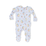 Country Stitch Floral - 2 Way Ruffle Back Zipper Footie