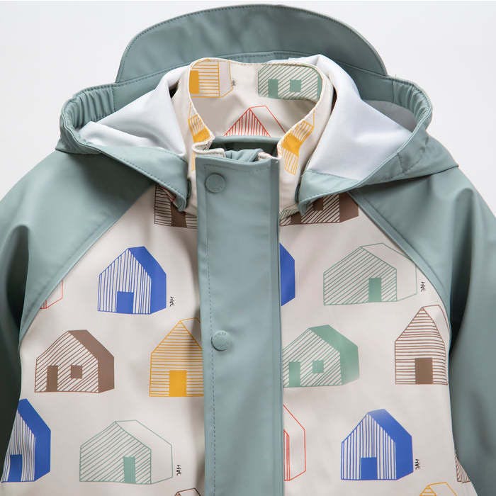 House Print Rain Coverall Jumpsuit