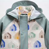 House Print Rain Coverall Jumpsuit