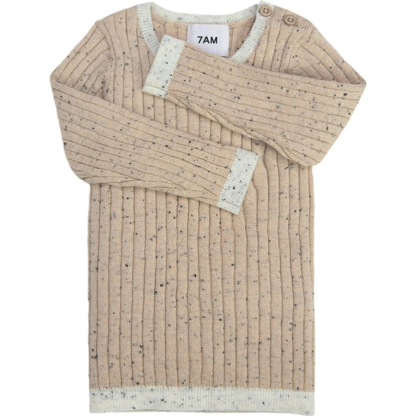 Ribbed Knit Long Sleeve Retro Top