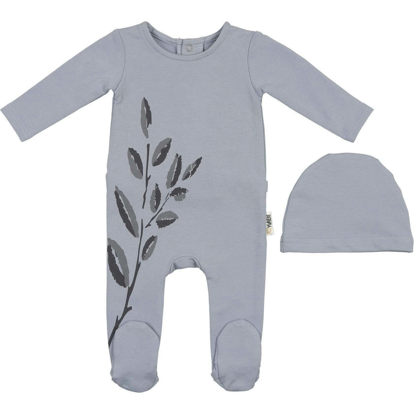 Blooming Leaves Footie and Beanie Set