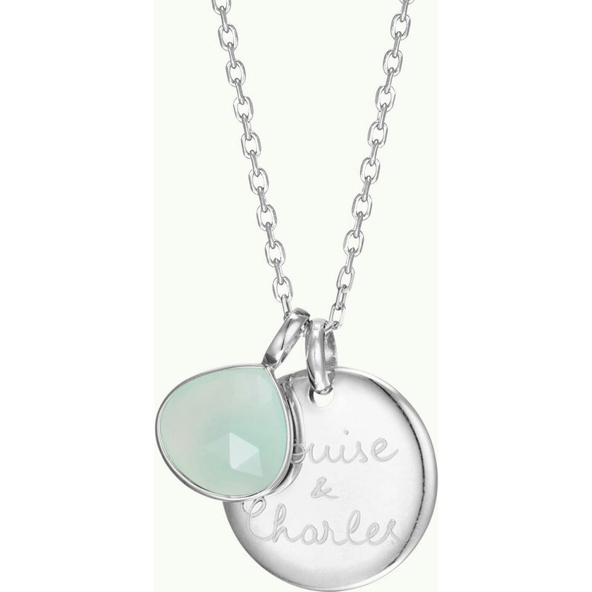 Personalized Gemstone Necklace, Sterling Silver