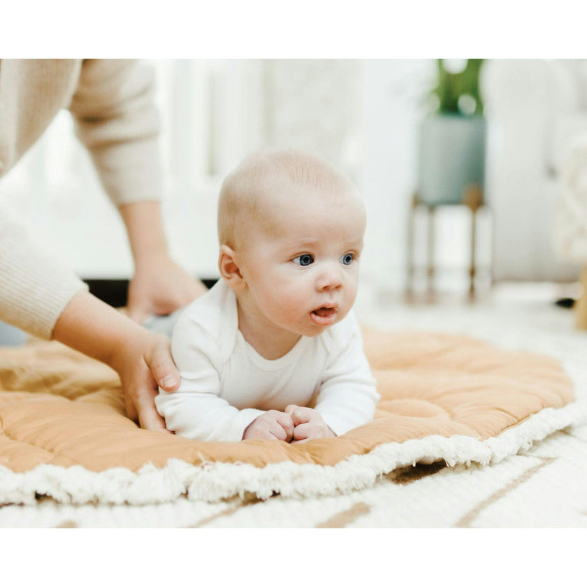 Willow Quilted Baby Play Mat (Dainty Leaf)