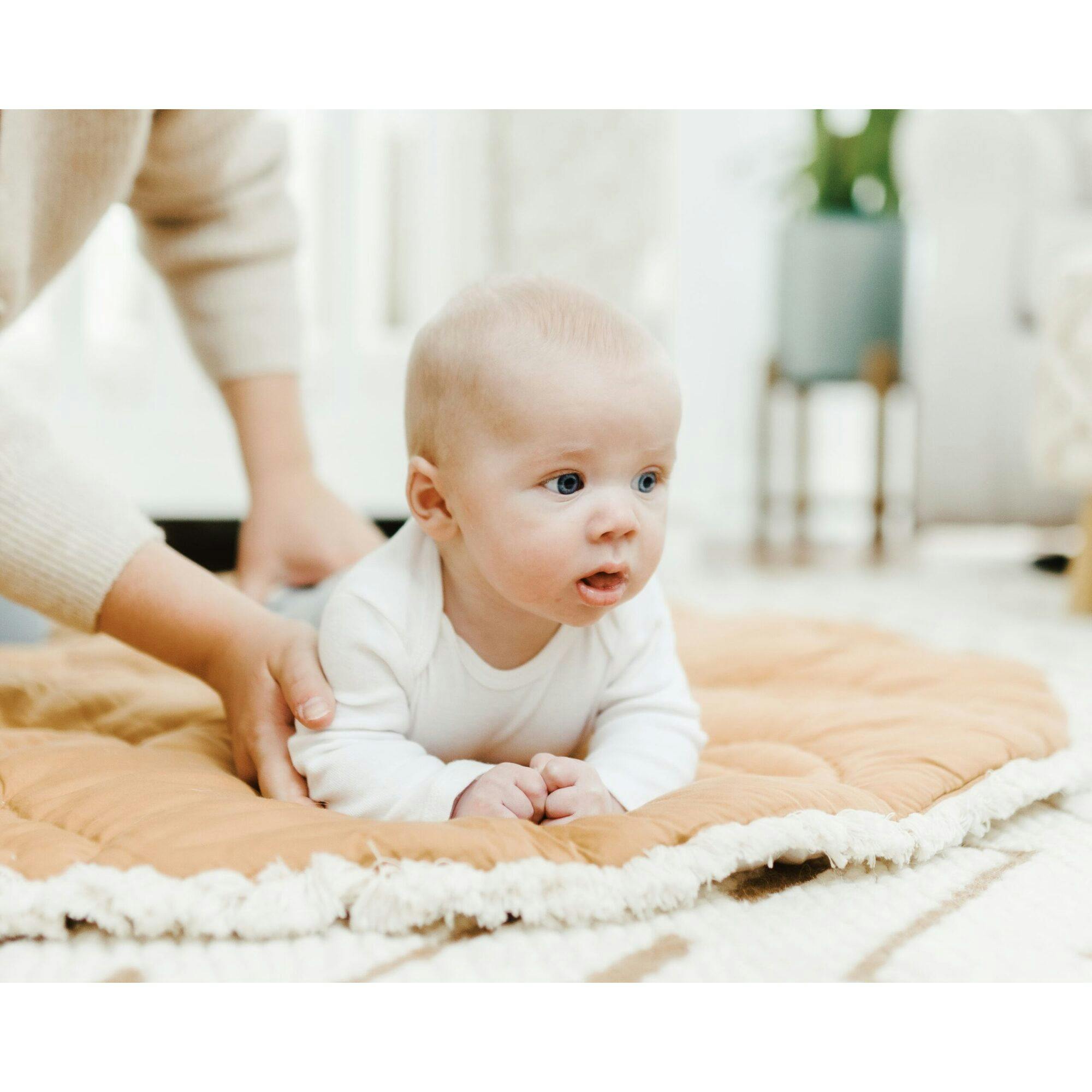 Willow Quilted Baby Play Mat (Dainty Leaf)