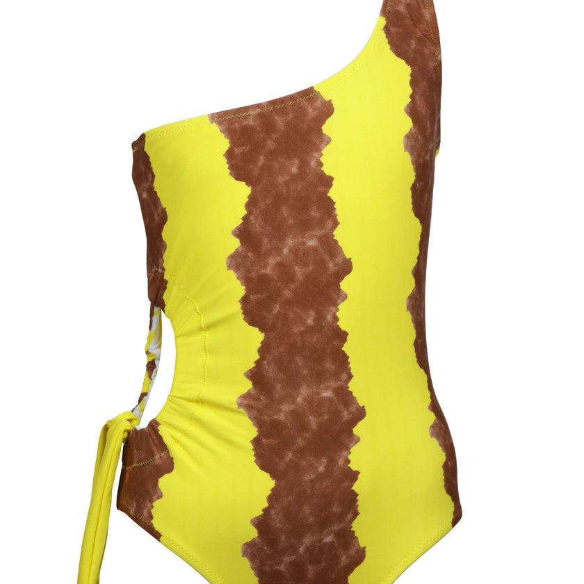 Elena Sleeveless One-Shoulder Cut-Out Swimsuit